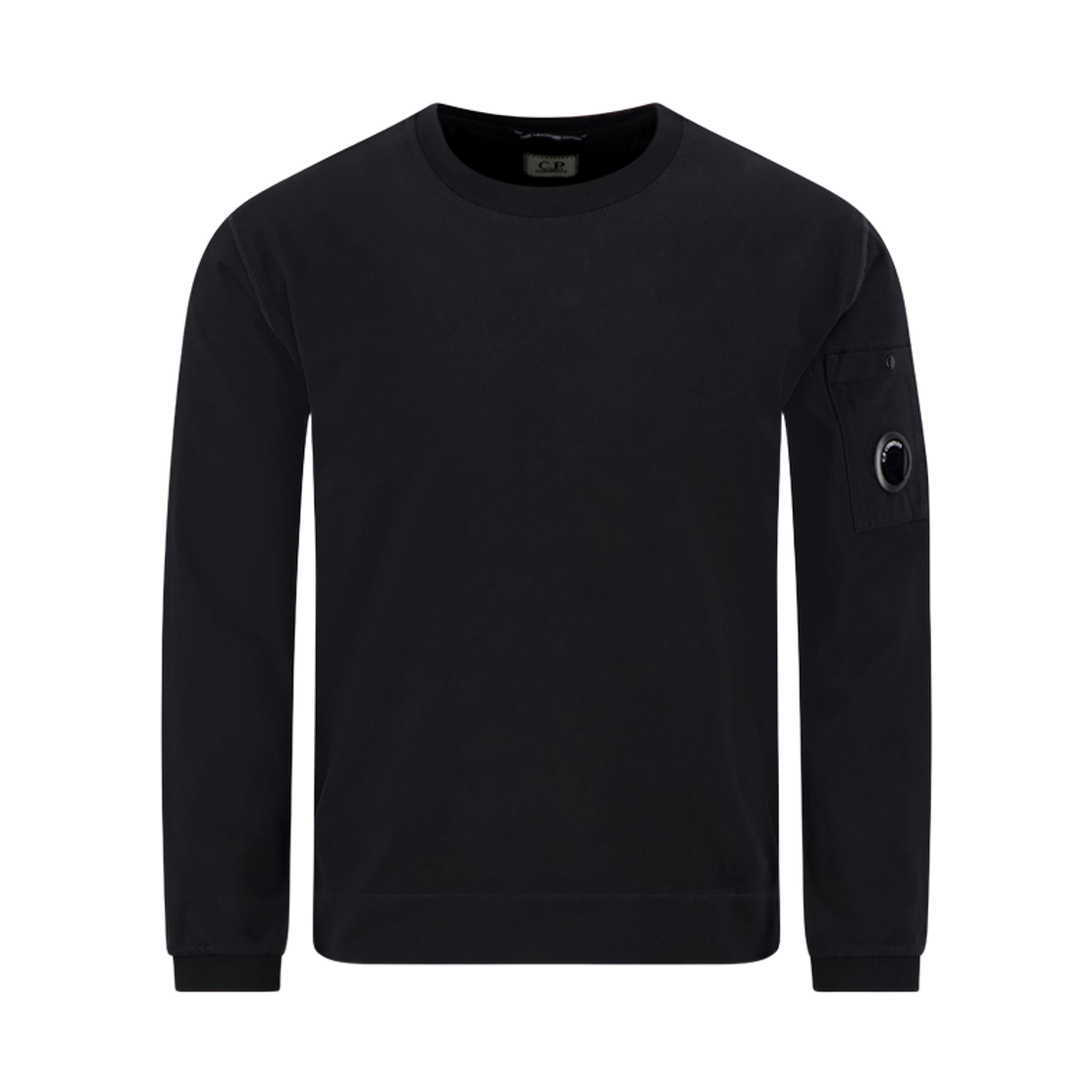 21CMTS100A 110580W 999 [20% 쿠폰] C.P. Company Lens Wappen Long Sleeve T-Shirt Black - 26FW