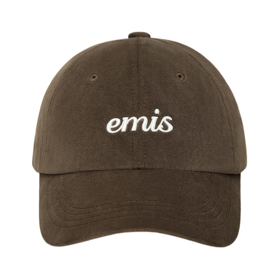 - Emis Small Logo Velvet Ball Cap Brown