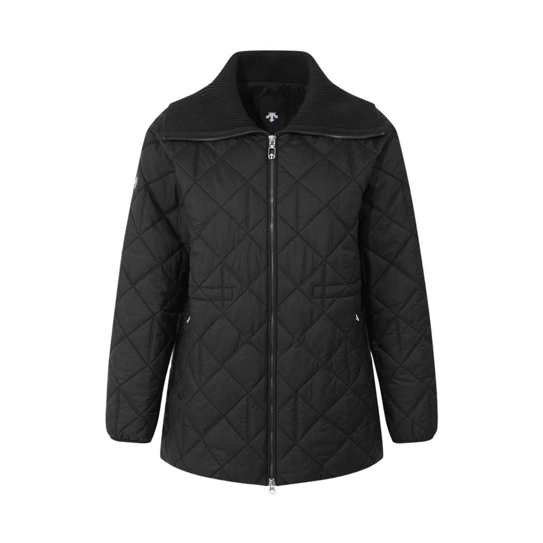 (W) 데상트 퀼팅 경량 패딩 자켓 블랙((W) Descente Quilted Lightweight Padded Jacket Black) - 1