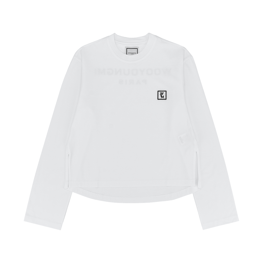 (W) 우영미 롱슬리브 백로고 티셔츠 화이트 - 24SS((W) Wooyoungmi Long Sleeve Back Logo T-Shirt White - 24SS) - 2