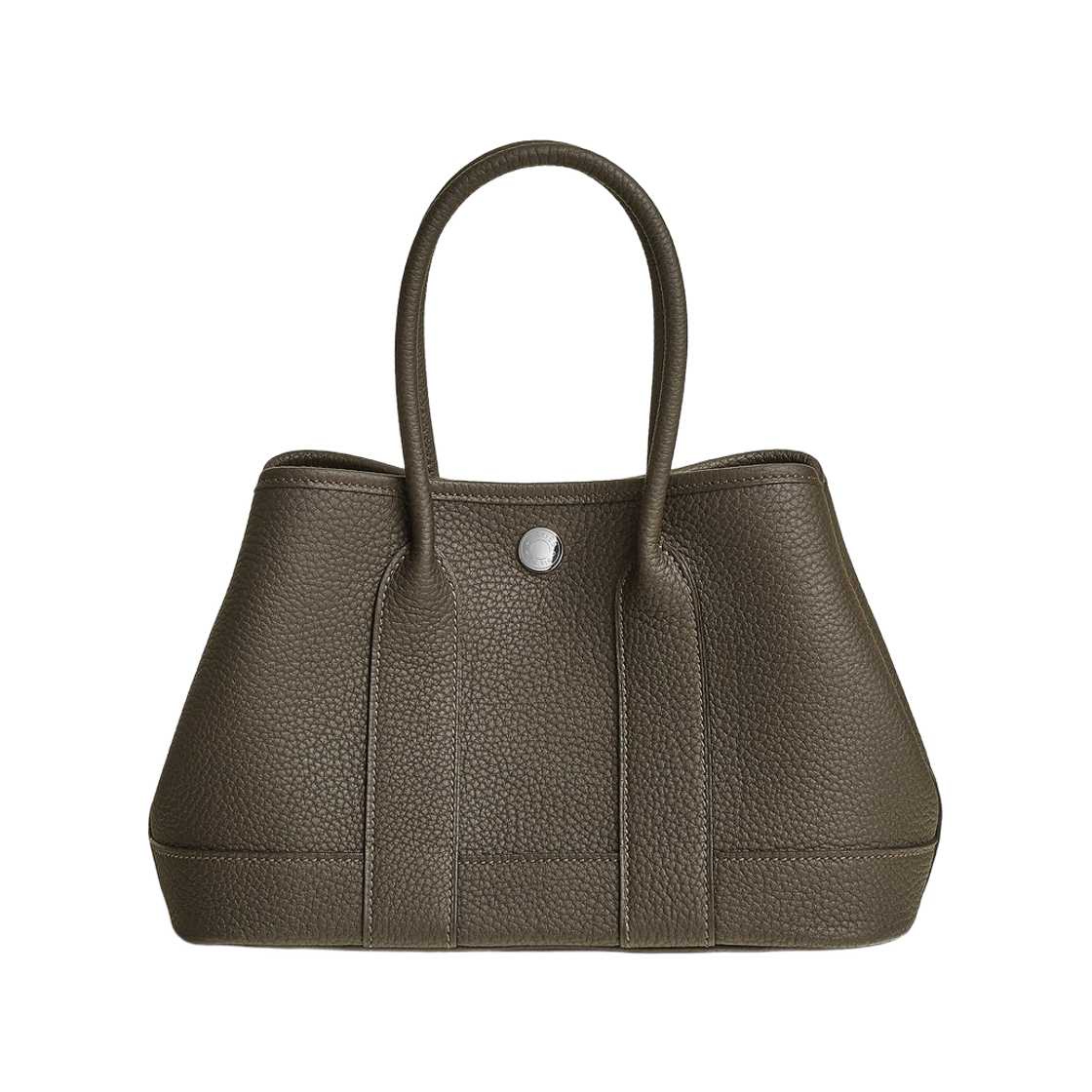 H086422CKV8 Hermes Neo Garden Party 23 Bag Negonda & Palladium Vert Loden
