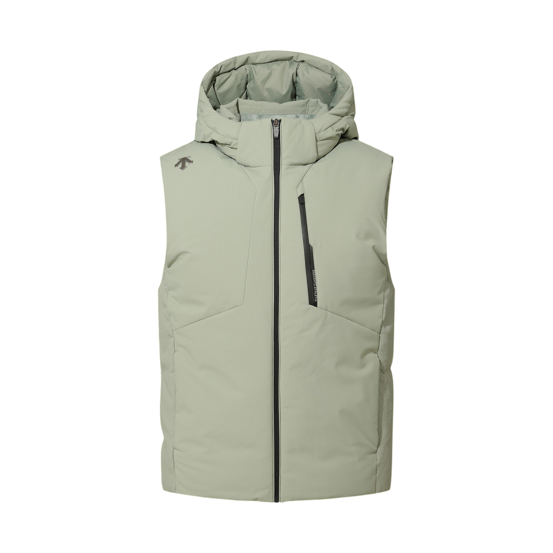 데상트 캐논 후드 디테처블 중경량 다운 베스트 카키(Descente Canon Hood Detachable Medium Lightweight Down Vest Khaki)