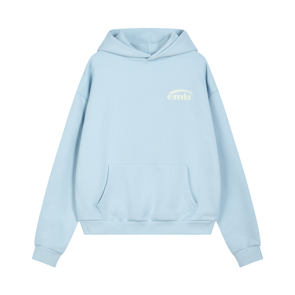 이미스 부클 로고 후드 애쉬 블루(Emis Boucle Logo Hoodie Ash Blue)