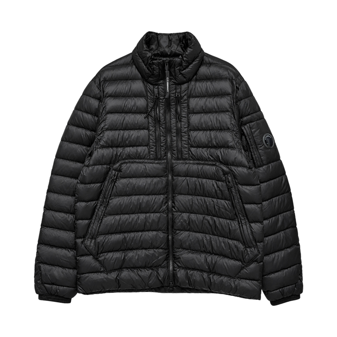 21CMOW022A 110416A 999 [20% 쿠폰] C.P. Company Lens Wappen DD Shell Lightweight Down Jacket Black - 26FW
