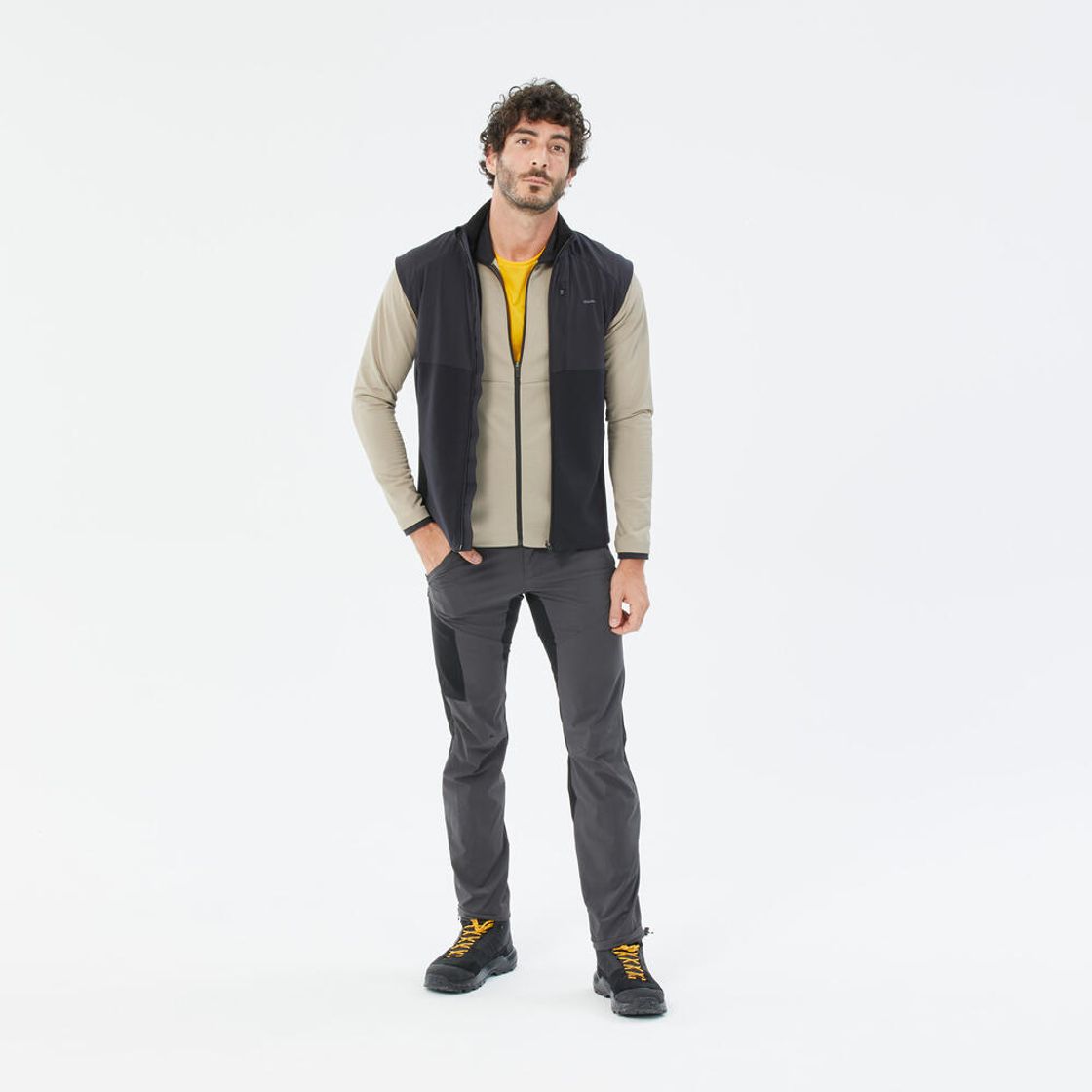 데카트론 남성 경량 등산 플리스 재킷 MH500 애쉬 베이지(Decathlon Men's Lightweight Hiking Fleece Jacket MH500 Ash Beige) - 3