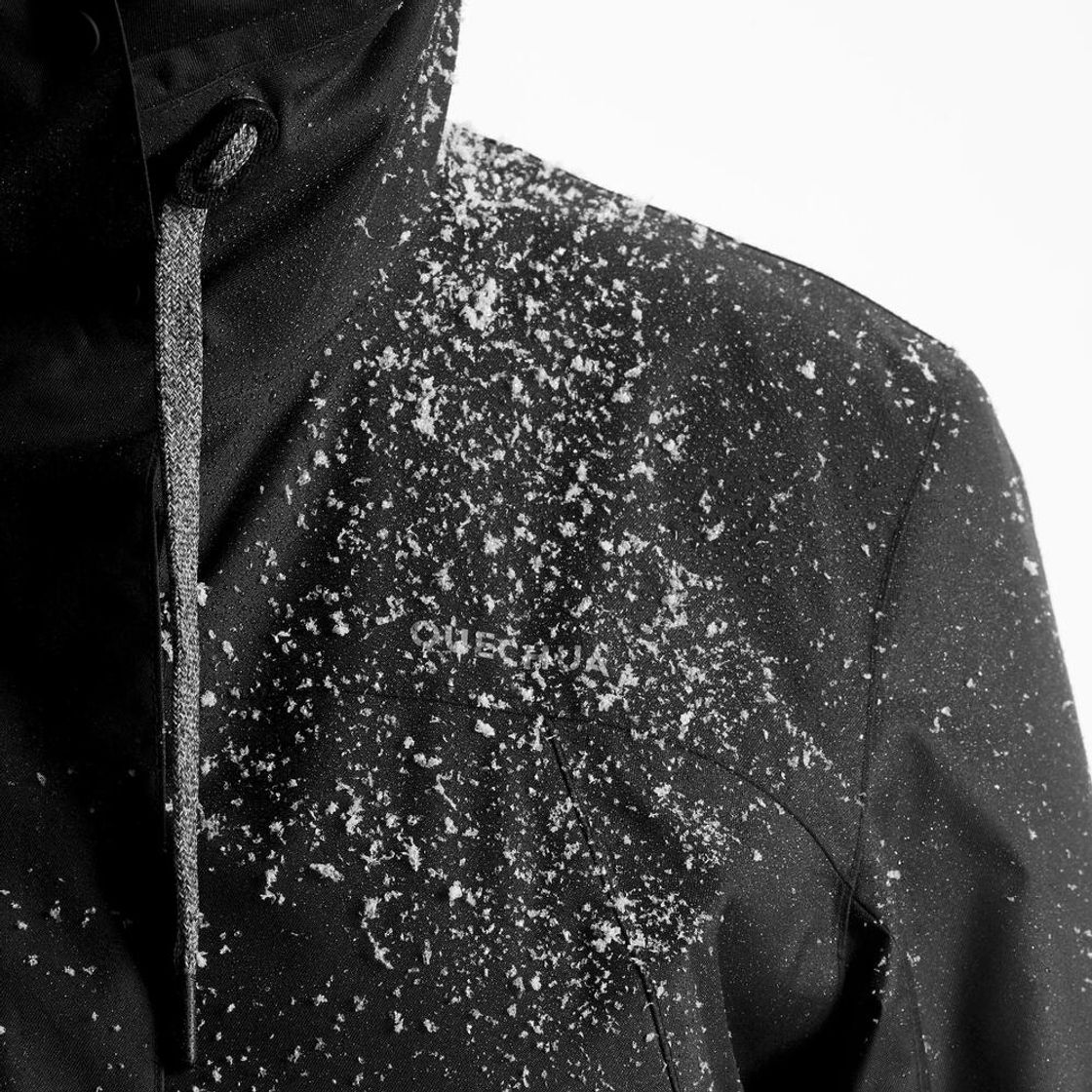 데카트론 여성 등산 방수 재킷 NH500 엑스웜 스모크 블랙(Decathlon Women's Waterproof Hiking Jacket NH500 X-Warm Smoke Black) - 4