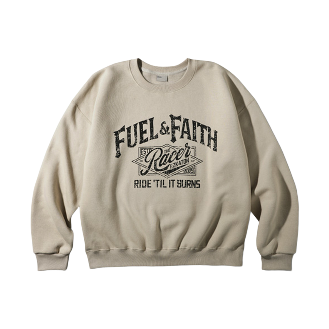 SMMT6904_lightbeige_29 EZKATON Racer Sweatshirts Lightbeige SMMT6904