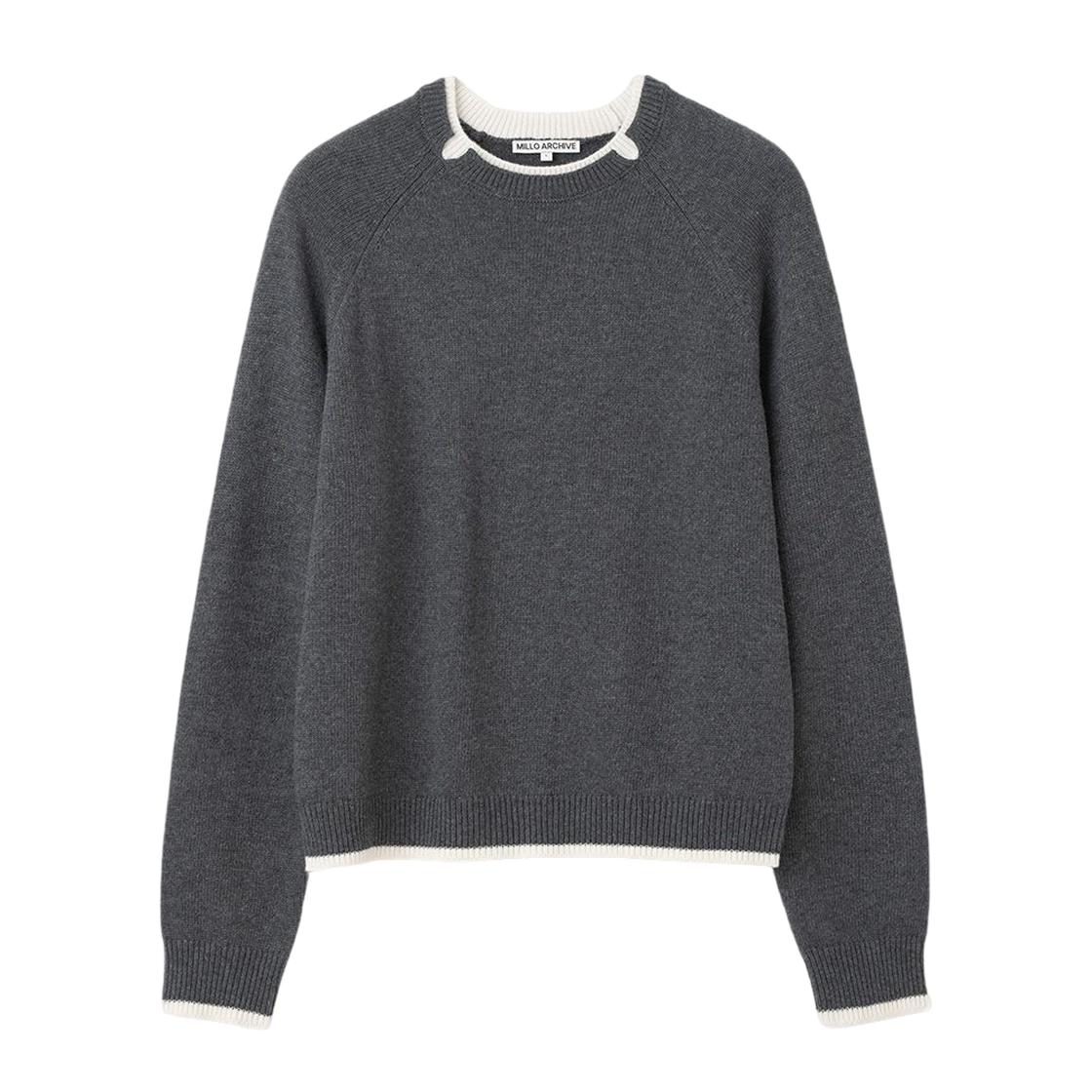 ML933DKG milloarchive Combi Layered Knit Dark Gray