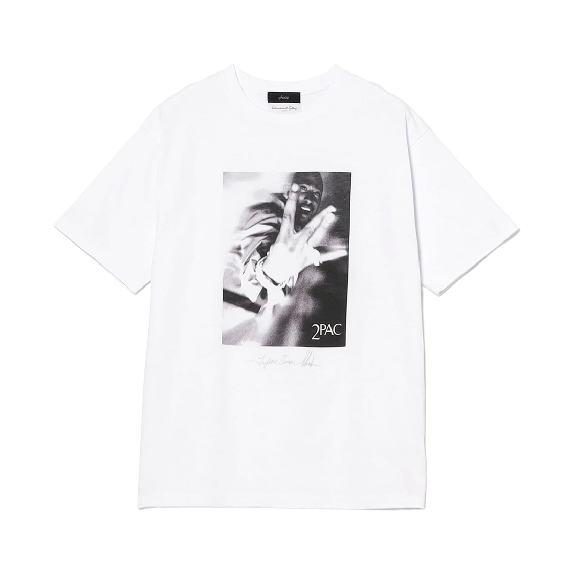 23-04-0304-325 International Gallery Beams x U/Music x IG 2Pac Graphic T-Shirt White