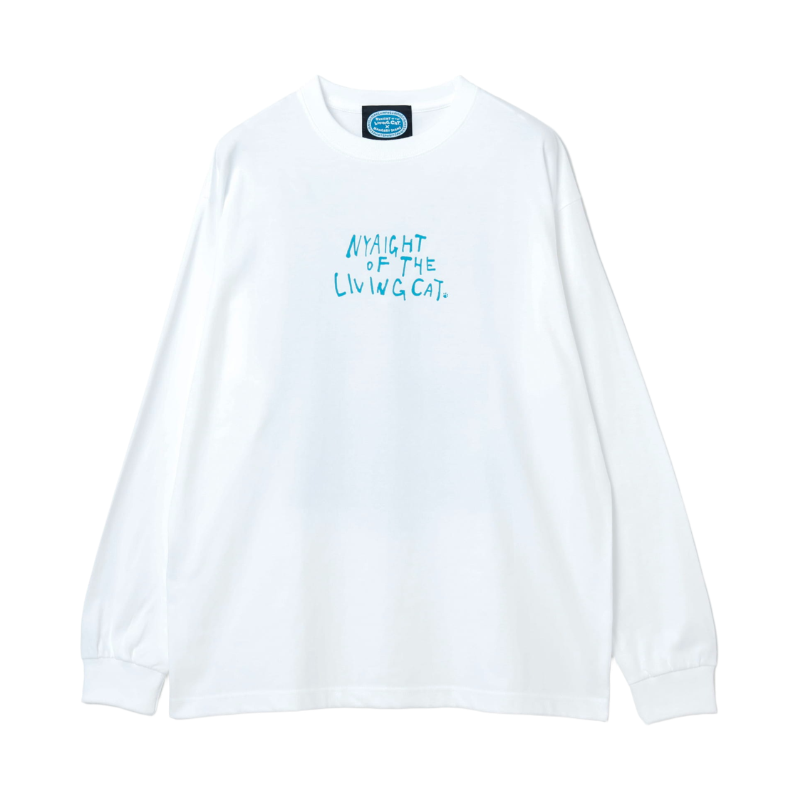 망가트 빔즈 x 나이트 오브 더 리빙 캣 롱슬리브 티셔츠 화이트(Mangart Beams x Night of The Living Cat Long Sleeve T-Shirt White) - 2