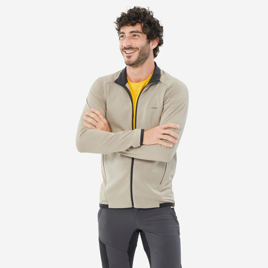 데카트론 남성 경량 등산 플리스 재킷 MH500 애쉬 베이지(Decathlon Men's Lightweight Hiking Fleece Jacket MH500 Ash Beige) - 2