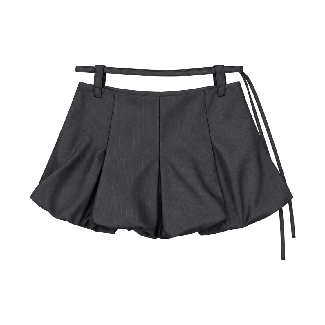 DD26FW-SK01-CH (926972) DAWNDOWN Balloon Strap Low-Rise Skirt Charcoal