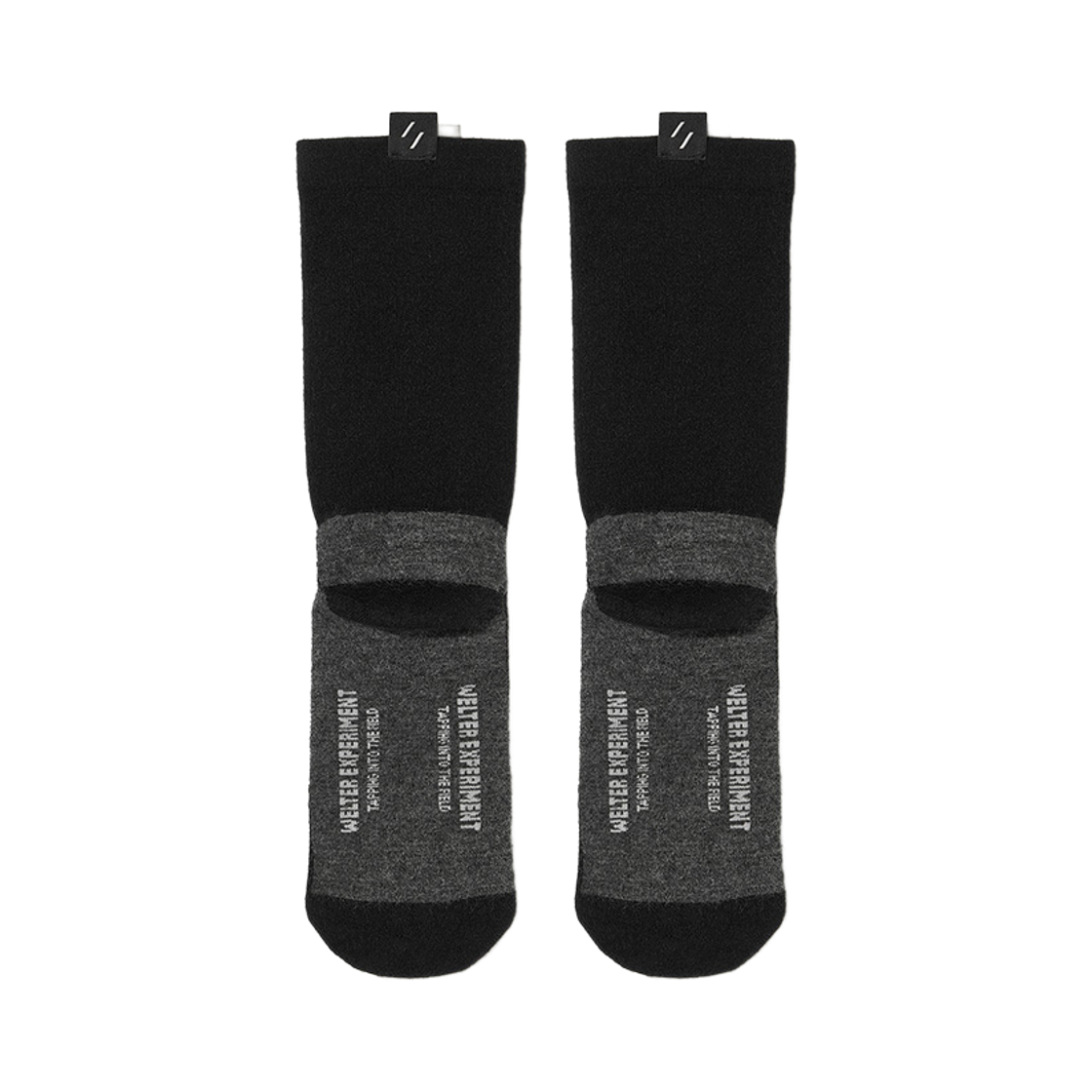웰터 익스페리먼트 콘트레스트 하이크 울 양말 블랙(WELTER EXPERIMENT Contrast Hike Wool Socks Black) - 2