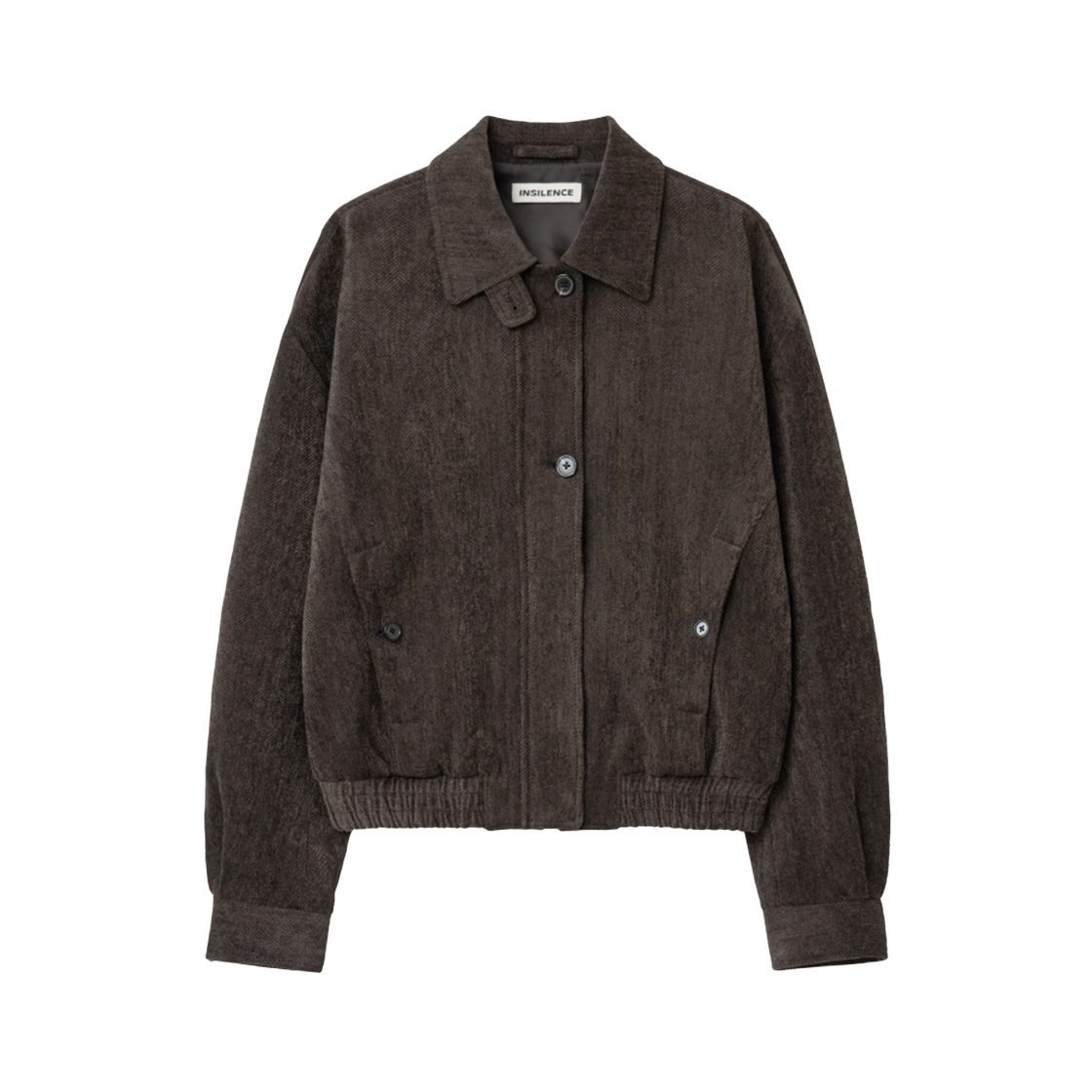 IW2F4JP26BR INSILENCE WOMEN Herringbone Velvet Blouson BROWN
