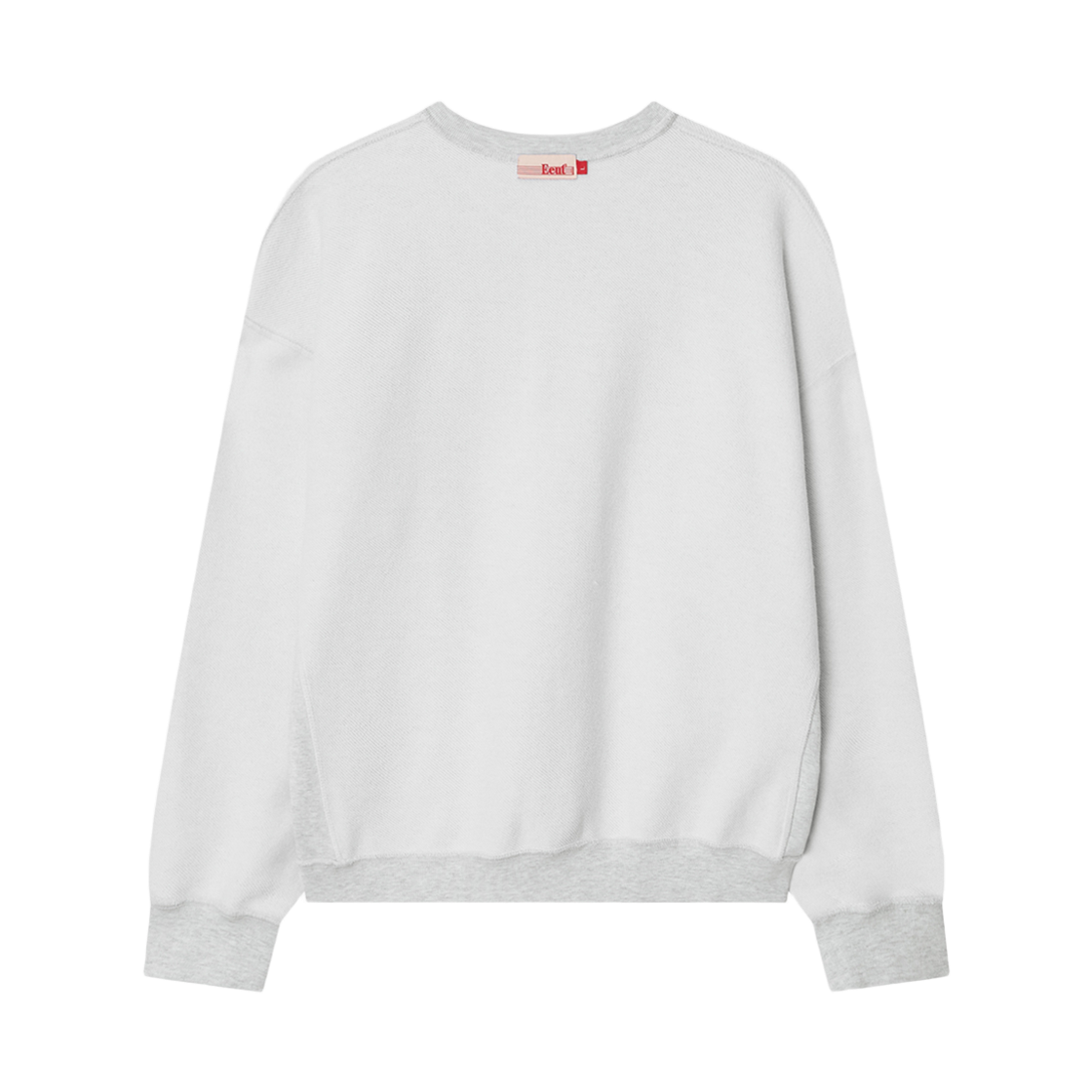 이우트 워시드 리버시블 스웻셔츠 멜란지 화이트(EEUT Washed Reversible Sweatshirt Melange White) - 2