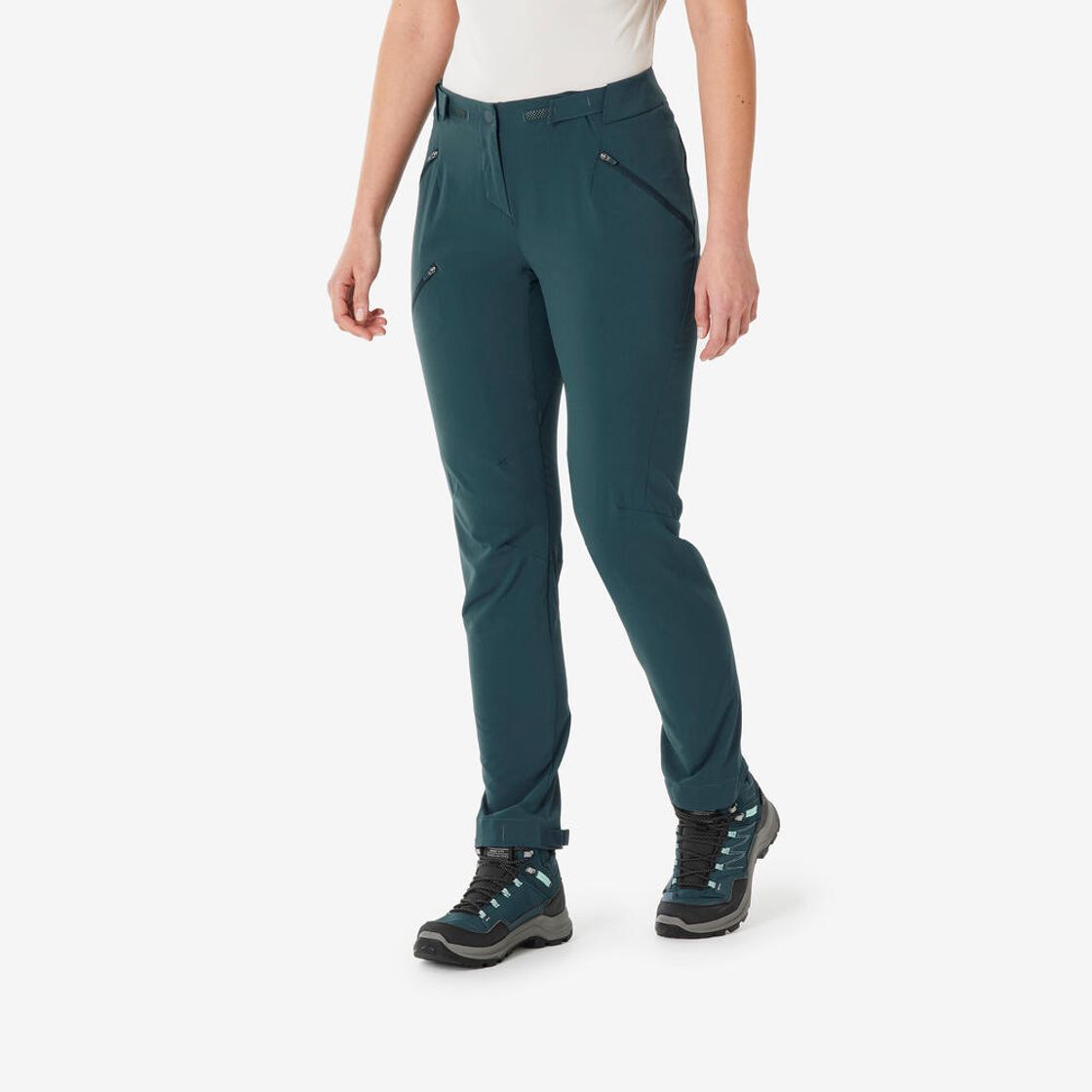데카트론 여성 등산 바지 스트레치 MH500 어비스 그린(Decathlon Women's Stretch Hiking Pants MH500 Abyss Green) - 6