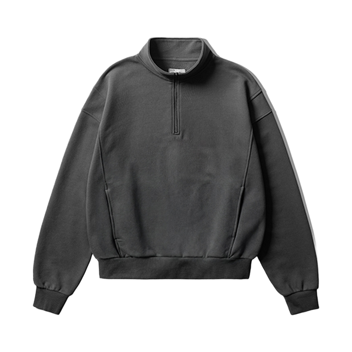ISMT6923_darkgray_29 EZKATON Crop Ridge Half Neck Sweatshirt Darkgray ISMT6923