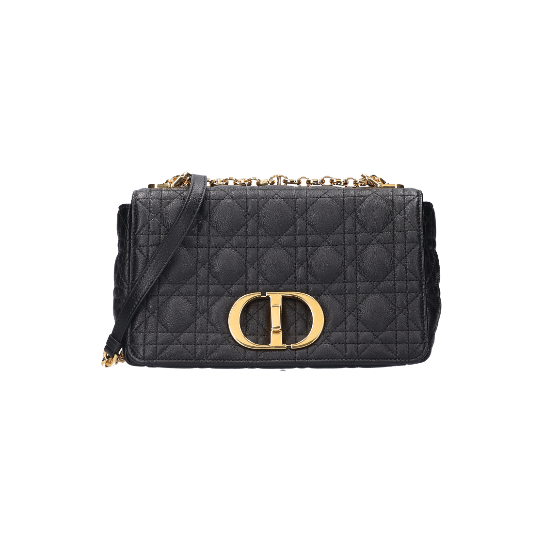 ITJWRMUENKEA Dior Medium Caro Bag in Black Cannage Calfskin