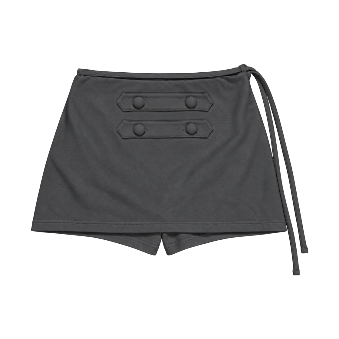 DD26FW-PS01-CH (926970) DAWNDOWN Double-Button Strap Pantskirt Charcoal