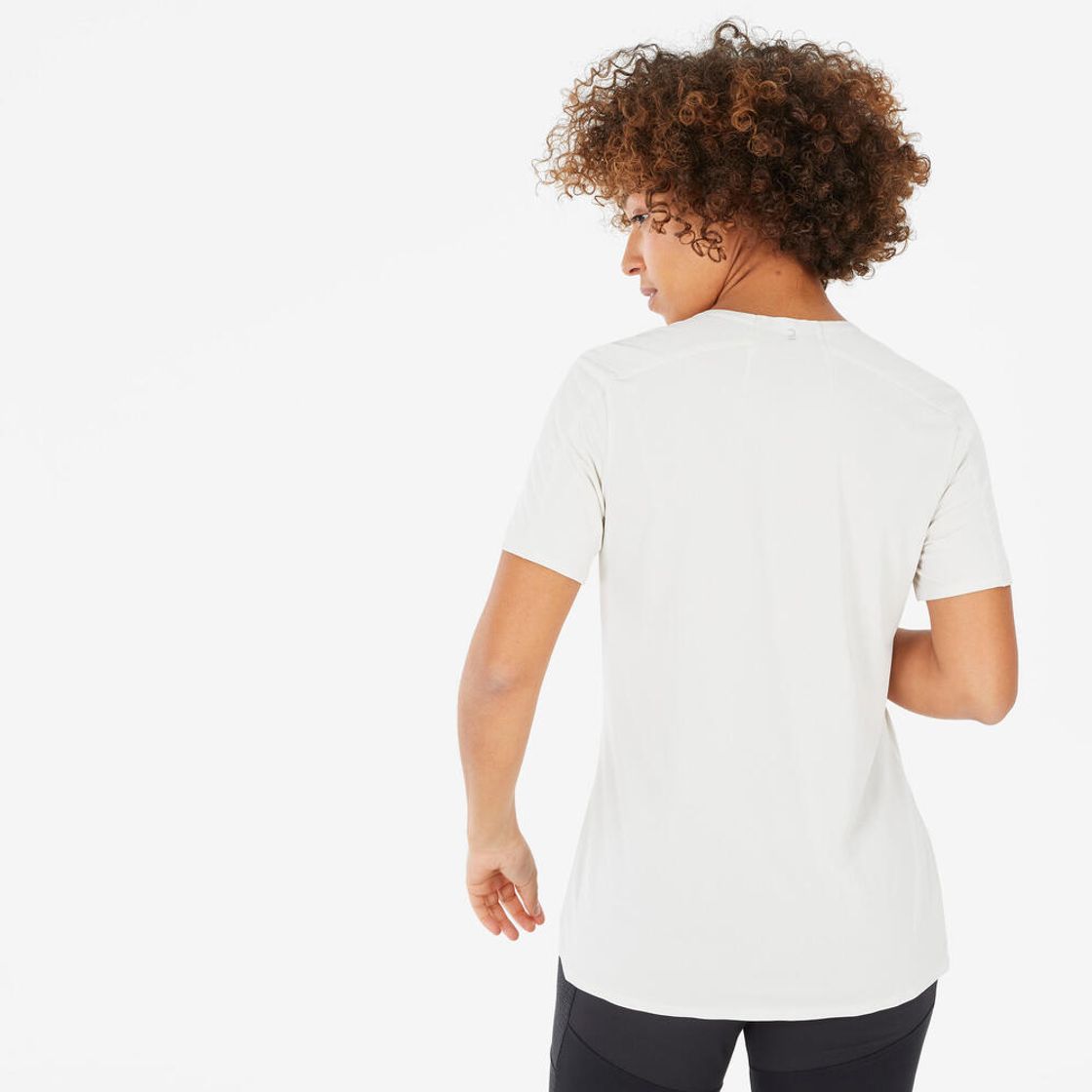 데카트론 여성 경량 등산 반팔 티 MH500 펄 베이지(Decathlon Women's Lightweight Short-Sleeve Hiking T-Shirt MH500 Pearl Beige) - 3