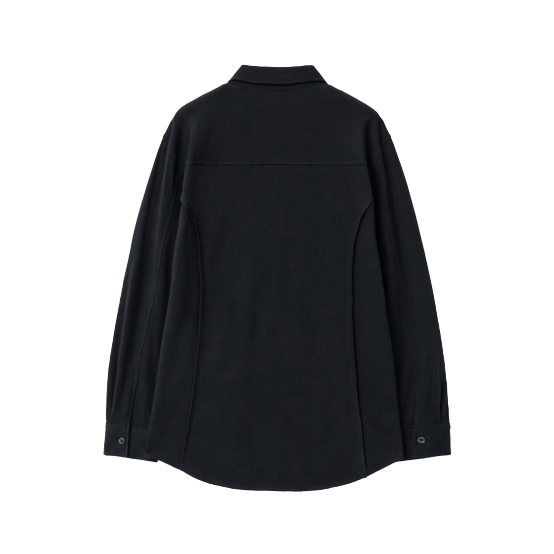 인사일런스우먼 러플 져지 셔츠 블랙(INSILENCE WOMEN Ruffle Jersey Shirt BLACK) - 2