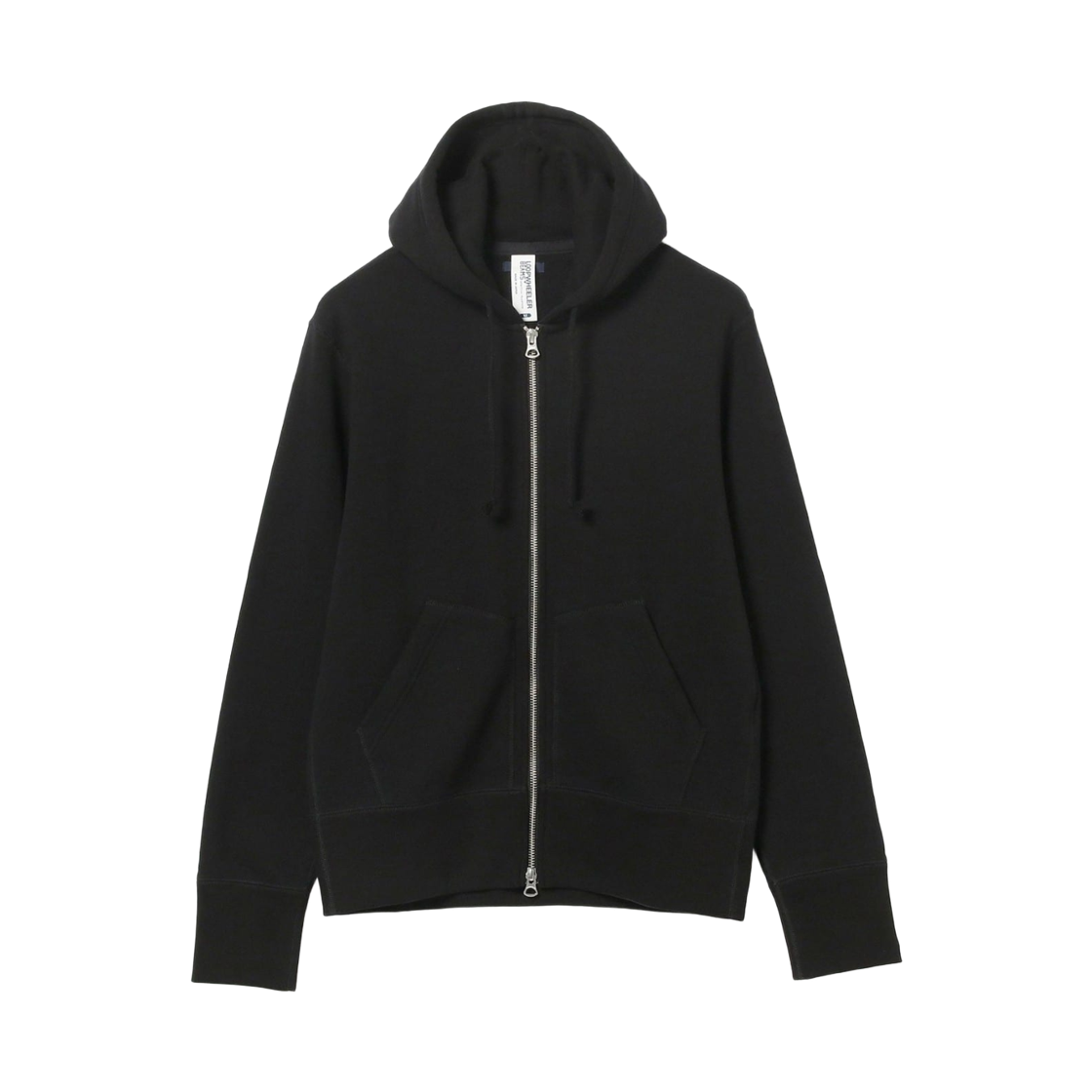 38-13-0058-593 Beams Plus x Loopwheeler Slim Zip Sweat Hoodie Black