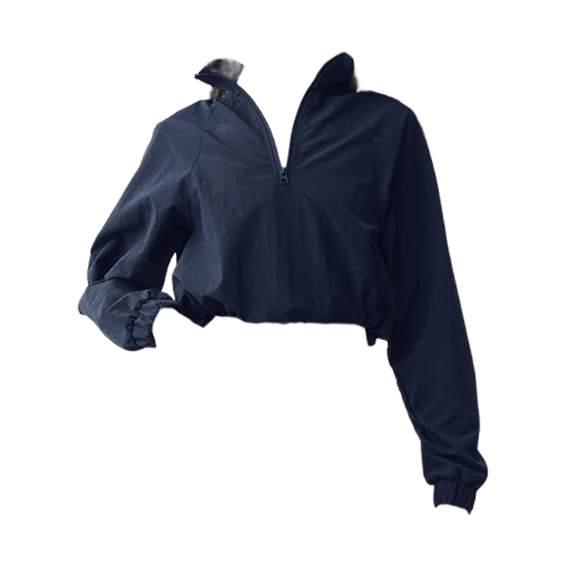W3660R (W) Alo Yoga Cropped 1/4 Zip Alumni Pullover Navy