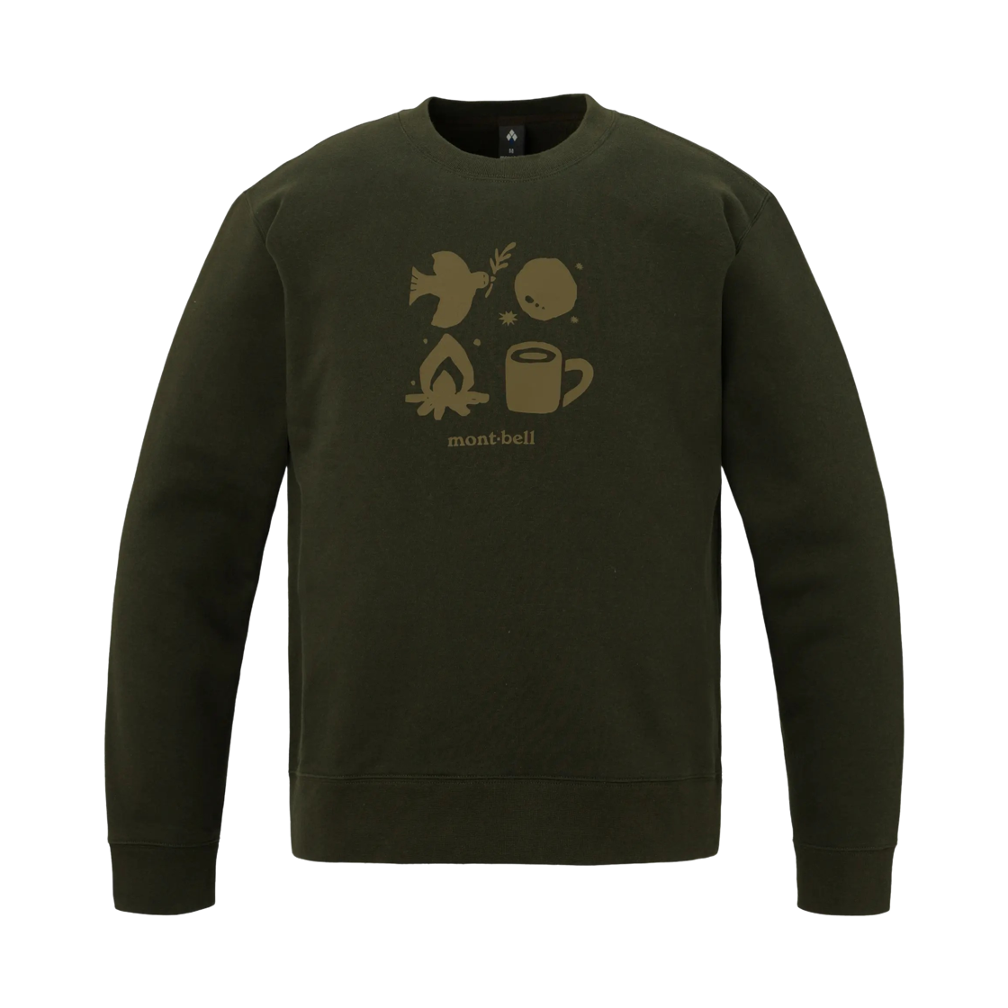 2104903 Montbell Cotton Sweatshirt #8 Dark Green