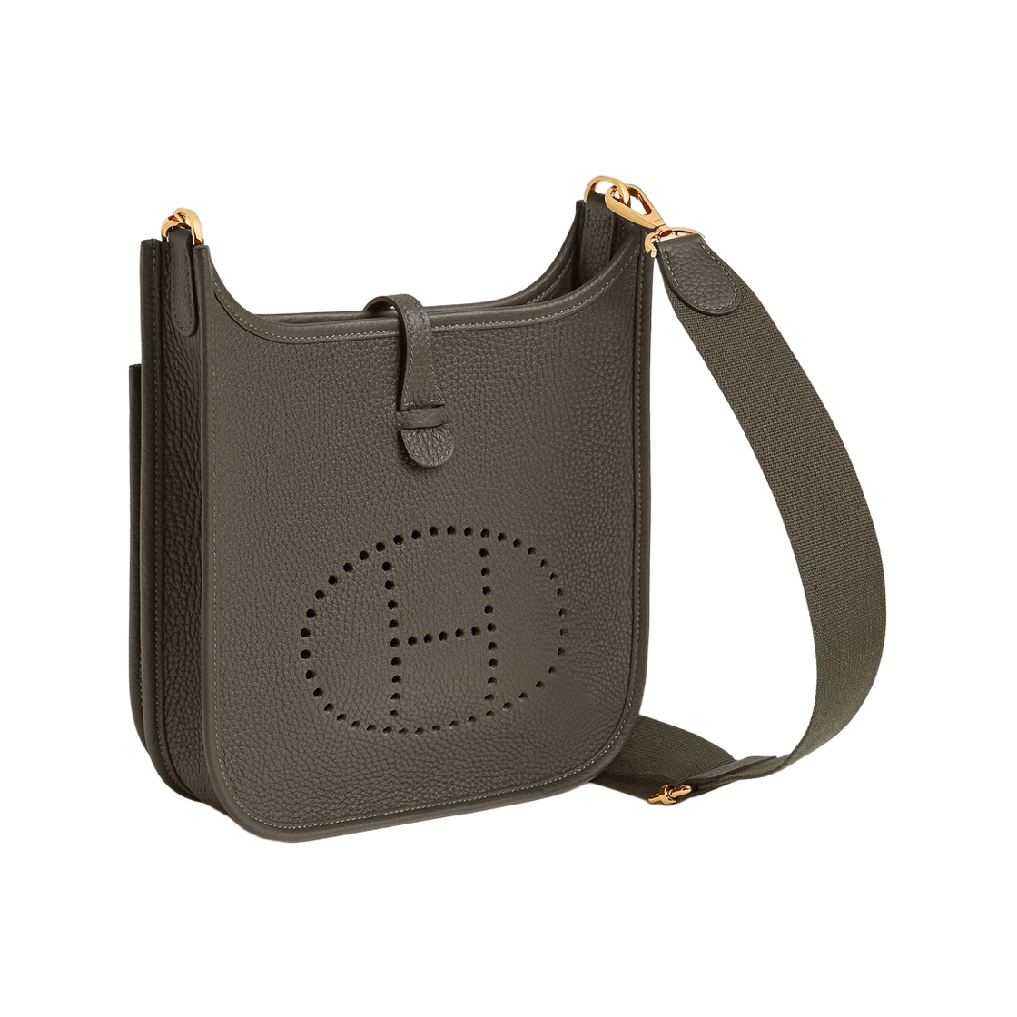 에르메스 에블린 23 포쉐 III 백 클레망스 & 옐로우 골드 하드웨어 베르 로덴(Hermes Evelyne 23 Poche III Bag Clemence & Yellow Gold Vert Loden) - 2