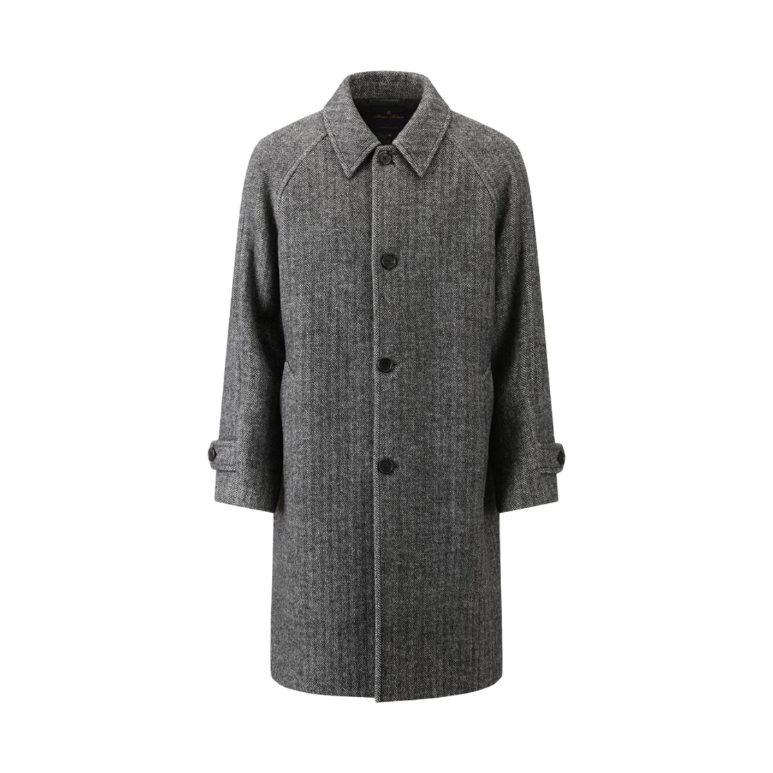 BBCZMBG401-ZCC BrooksBrothers Balmacaan Wool Coat Charcoal