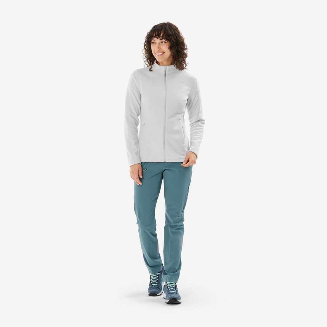 데카트론 여성 하이킹 플리스 자켓 MH500 그레이(Decathlon Women's Hiking Fleece Jacket MH500 Grey) - 3