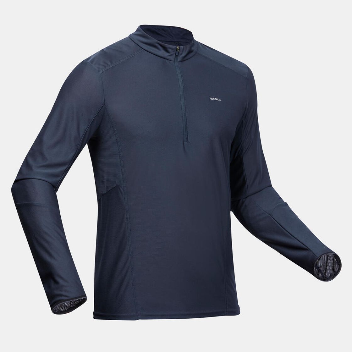 데카트론 남성 하프집 등산 긴팔 베이스 레이어 MH500 아스팔트 블루(Decathlon Men's Half-Zip Long-Sleeve Hiking Base Layer MH500 Asphalt Blue) - 10