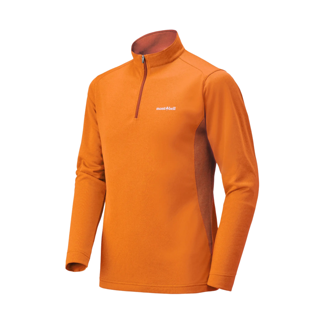 1104940 Montbell Wickron Zeo Long Sleeve Zip Shirt Orange