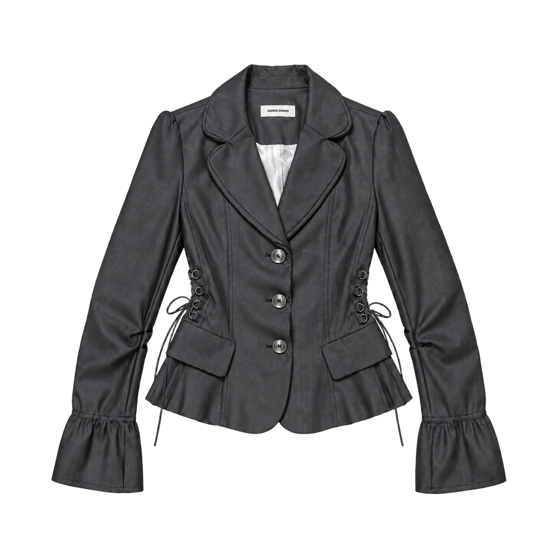 DD26FW-JK01-CH (926971) DAWNDOWN Balloon Corset Jacket Charcoal