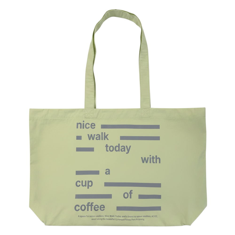 126BG699LE ACOC Nice Walk Today Eco Bag Lemon
