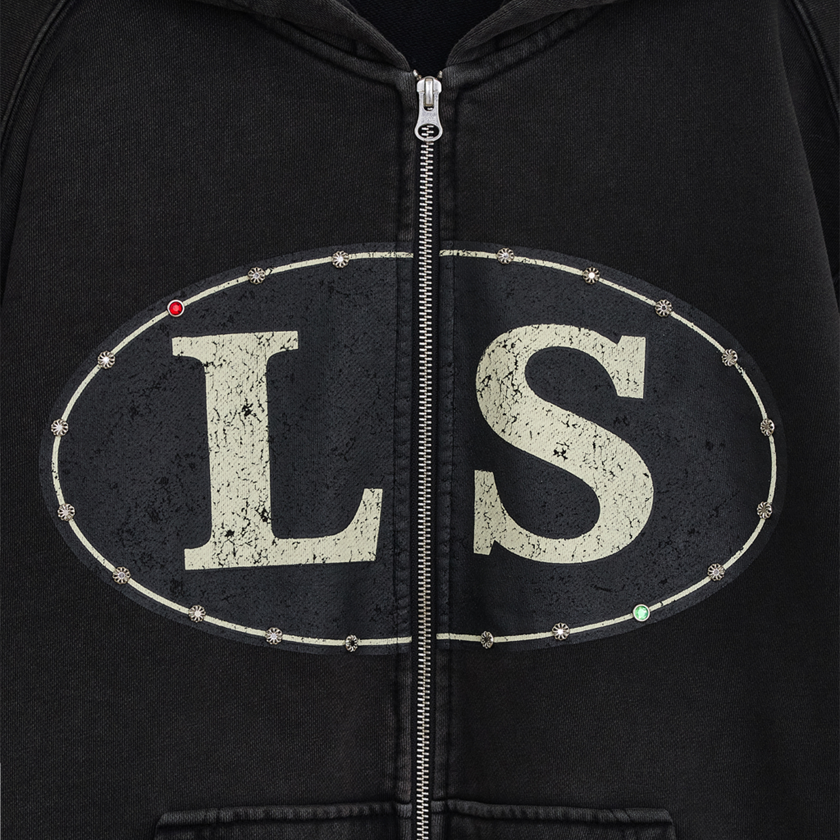 레이트 서비스 엘에스 집업 후디 블랙(LATE SERVICE LS Zip Up Hoodie Black) - 3