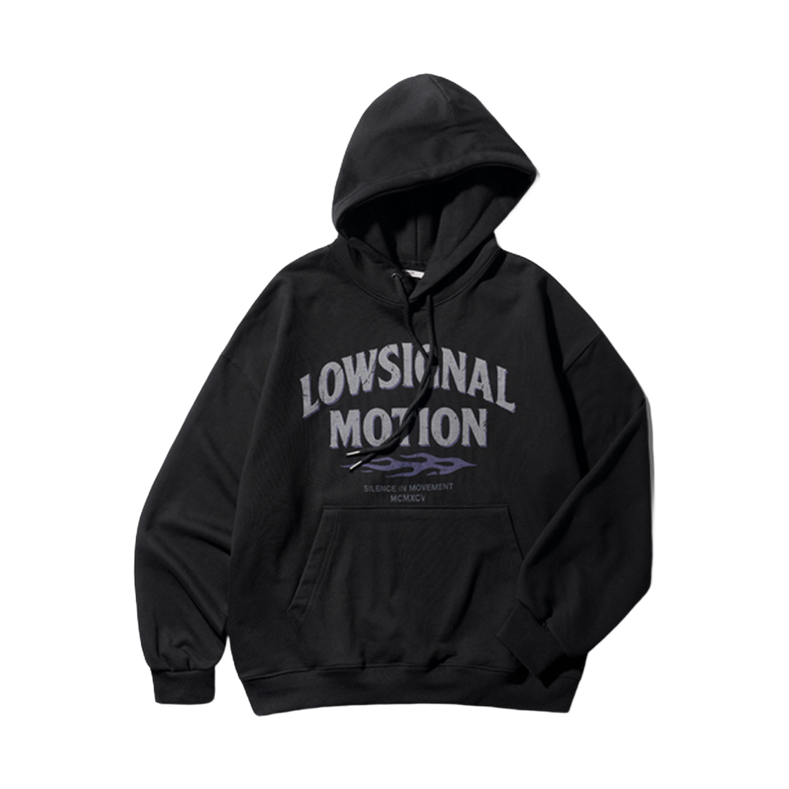 JUHD6898_black_29 EZKATON Surge line heavy cotton Hoodie Black JUHD6898