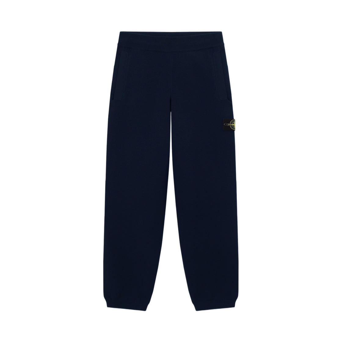 L2S1552000-01S01A1-V0020 Stone Island 5200001 Stretch RWS Wool Regular-Fit Knit Joggers with Elastic Drawstring Waist Navy Blue - 26FW