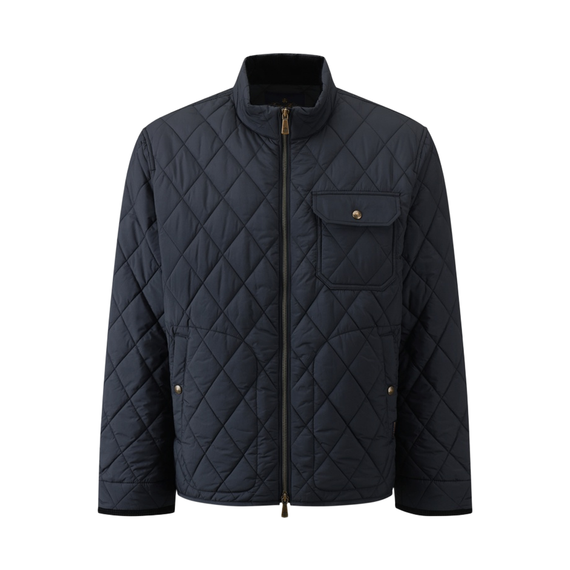 BBOPMBG412-DNA BrooksBrothers Stand Collar Quilted Jacket Dark Navy