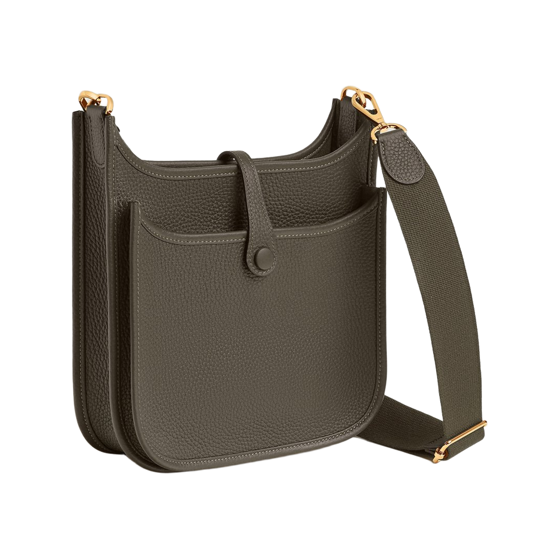 에르메스 에블린 23 포쉐 III 백 클레망스 & 옐로우 골드 하드웨어 베르 로덴(Hermes Evelyne 23 Poche III Bag Clemence & Yellow Gold Vert Loden) - 3
