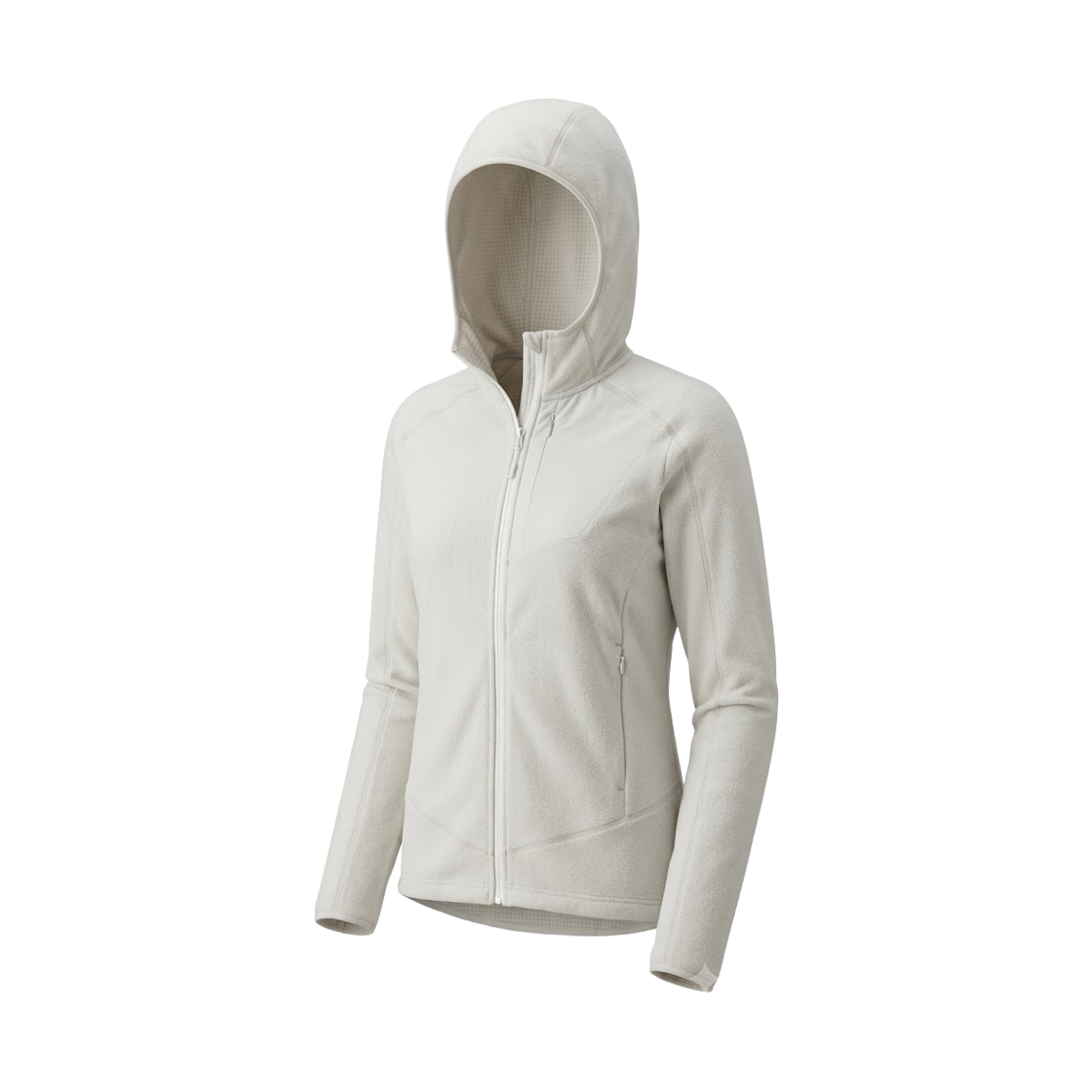 데카트론 여성 등산 풀집 포켓 플리스 후드 자켓 MH500 펄 베이지(Decathlon Women's Full-Zip Pocket Hiking Fleece Hooded Jacket MH500 Pearl Beige)
