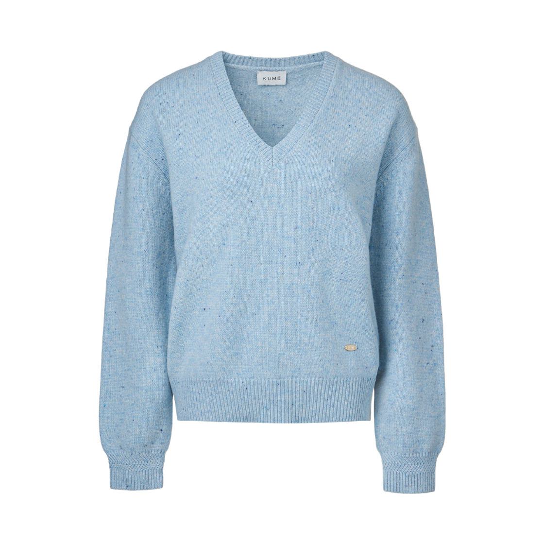 쿠메 울 V넥 니트 스위터 라이트 블루(KUME Wool Relaxed V-Neck Sweater Light Blue) - 2