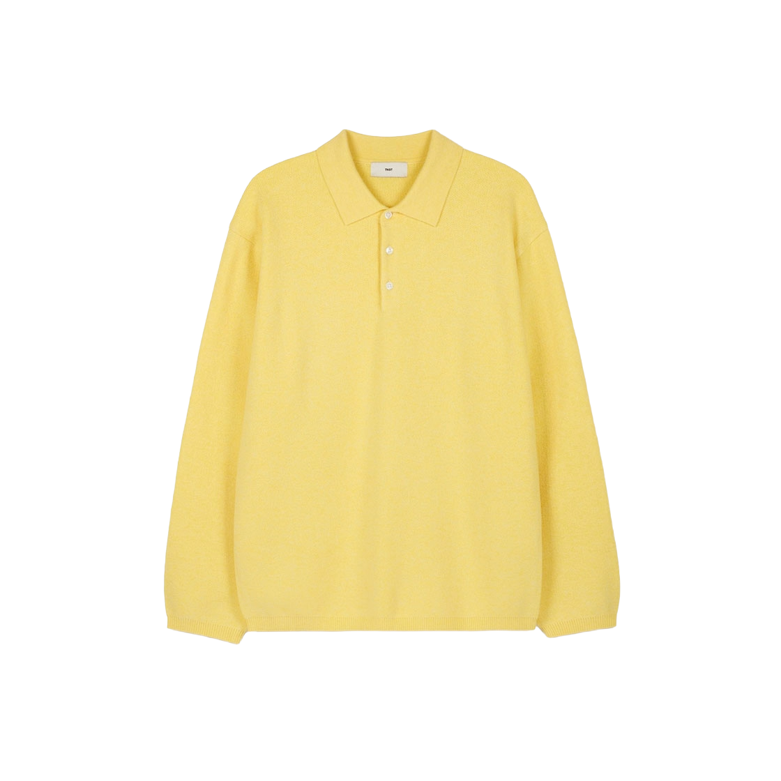 티엔지티 우먼 캐시미어 블렌디드 에센셜 폴로 니트 레몬(TNGT W Cashmere Blended Essential Polo Knit Top Lemon)