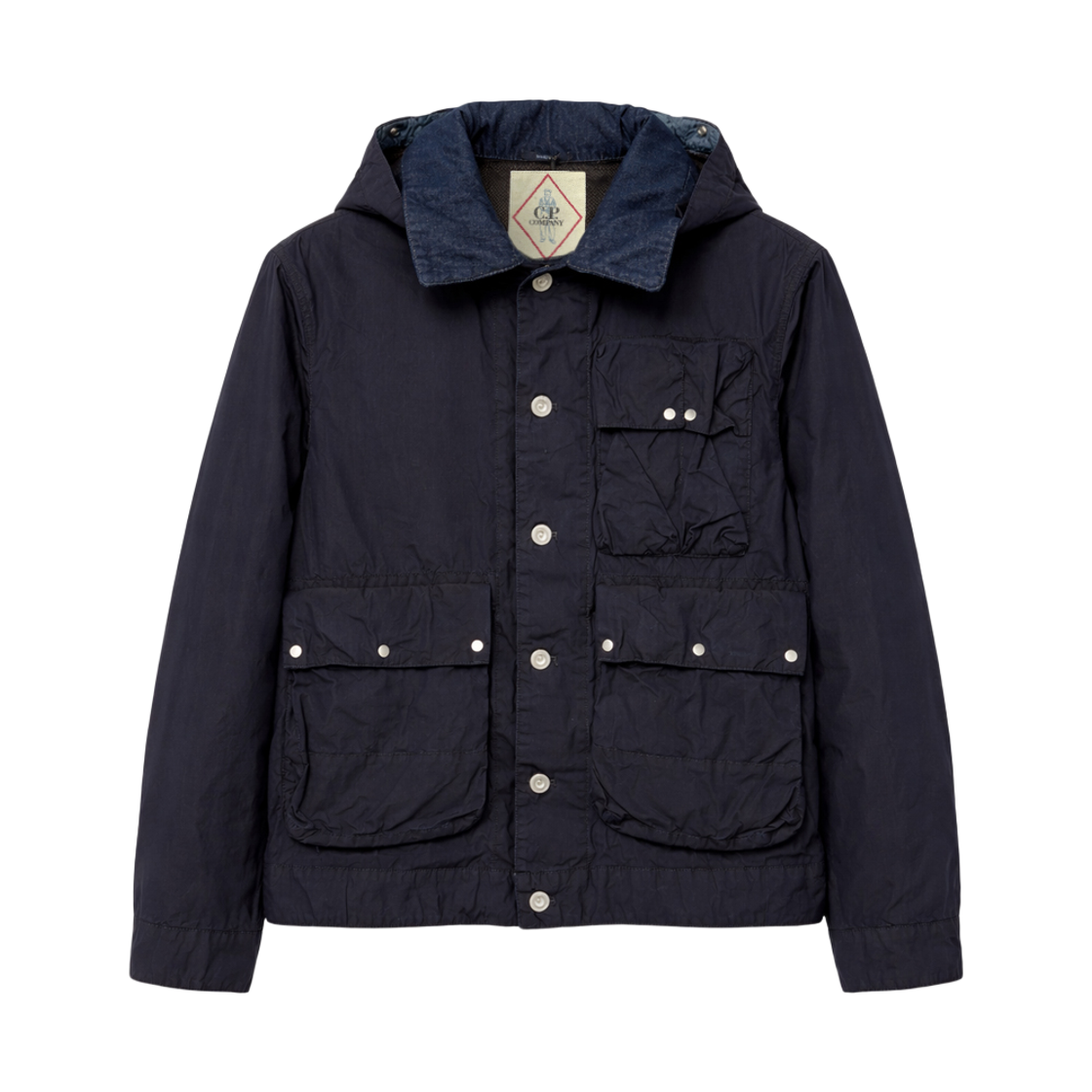 20CMOW164A 110288W 883 [20% 쿠폰] C.P. Company Goggle Logo 50 FILI Indigo Military Jacket Navy - 26SS