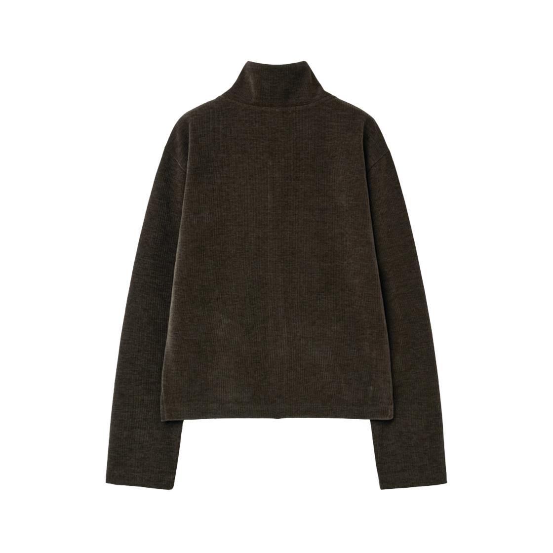 인사일런스우먼 코듀로이 하이넥 집업 브라운(INSILENCE WOMEN Corduroy High-Neck Zip-Up BROWN) - 2