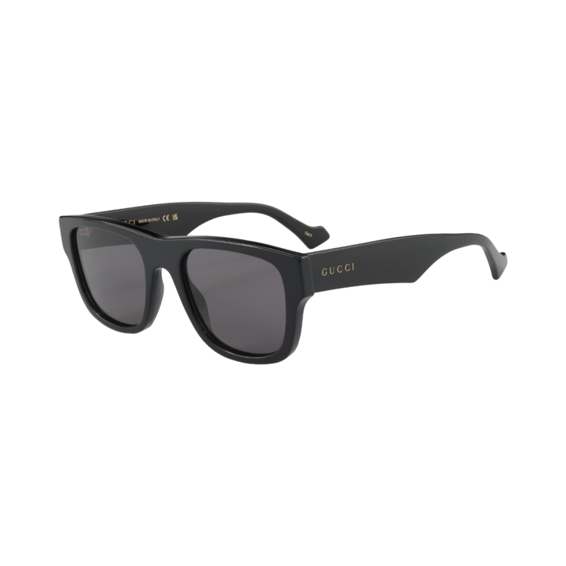 GG1427S-001 Gucci Square Frame Recycled Acetate Sunglasses Black Grey