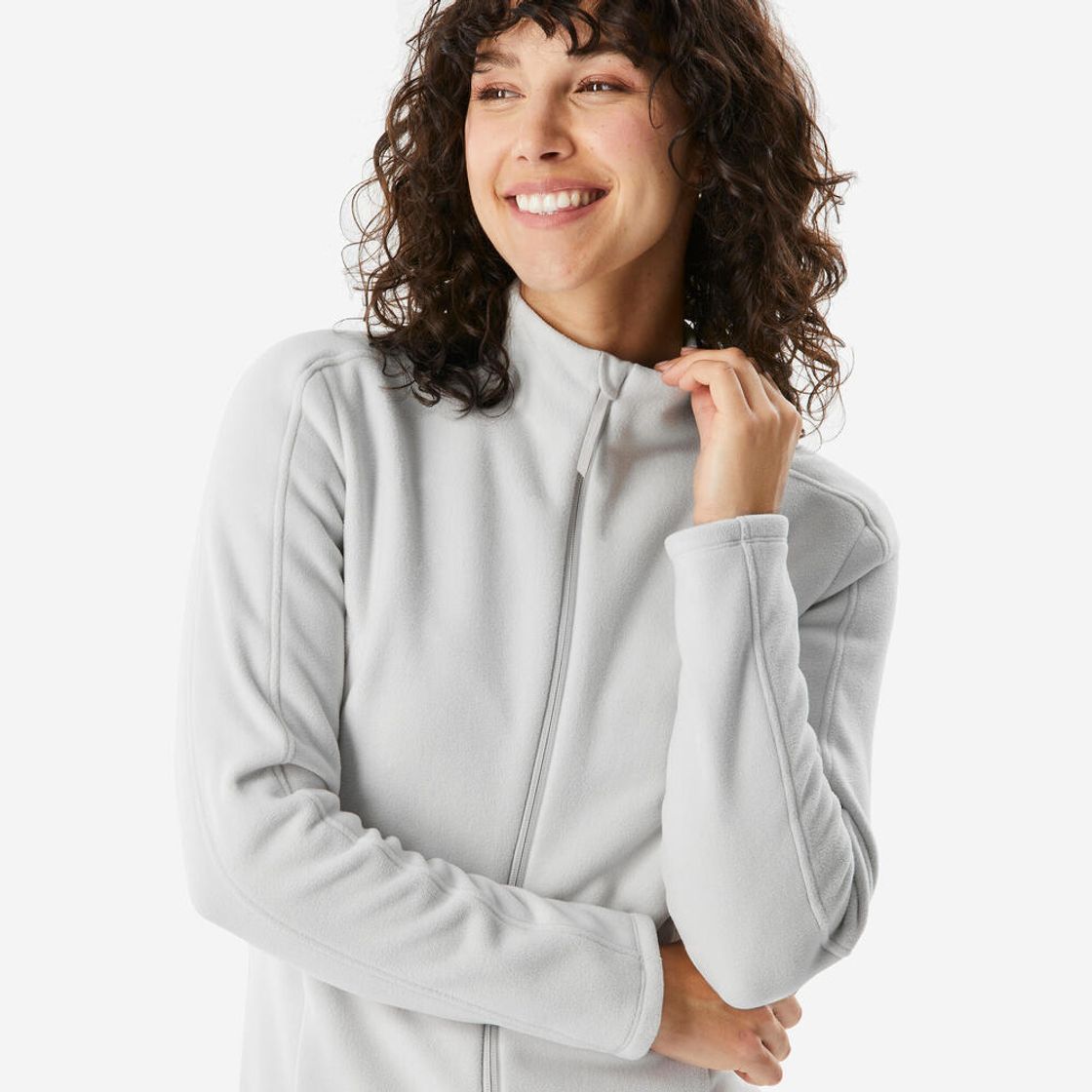 데카트론 여성 하이킹 플리스 자켓 MH500 그레이(Decathlon Women's Hiking Fleece Jacket MH500 Grey) - 5