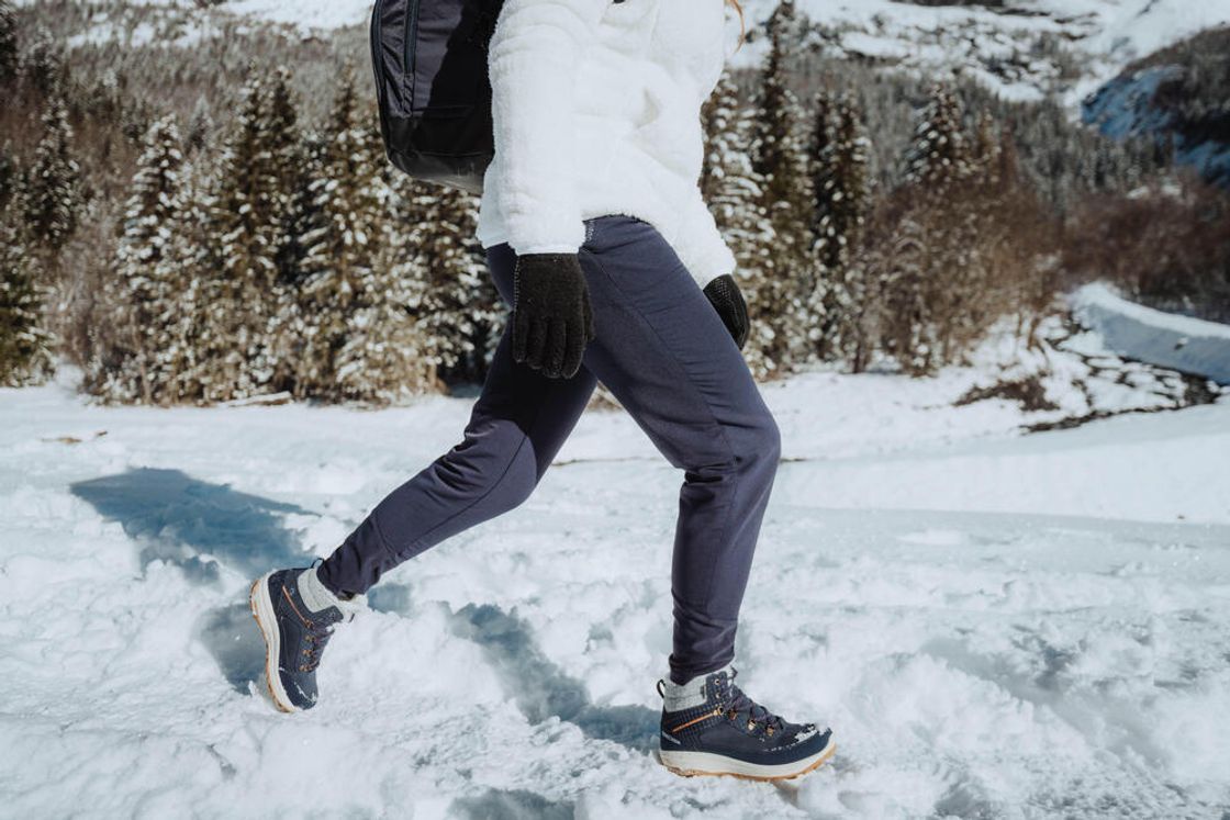 데카트론 여성 방한발수 하이킹 바지 웜 NH500 아스팔트 블루(Decathlon Women's Water-Repellent Warm Hiking Pants NH500 Asphalt Blue) - 9