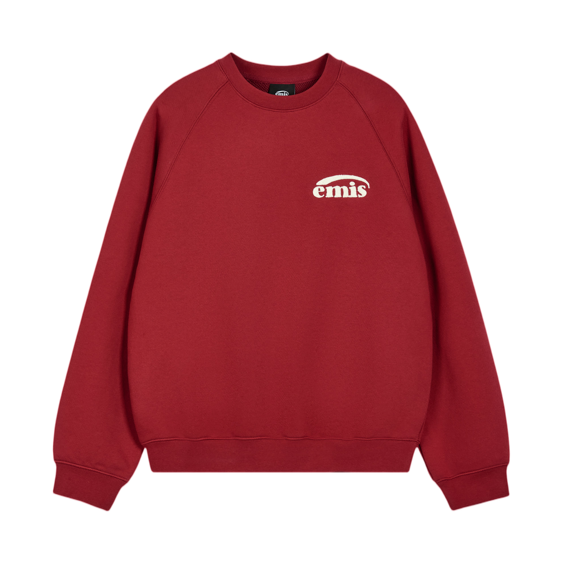 이미스 부클 로고 래글런 스웨트셔츠 레드(Emis Boucle Logo Raglan Sweatshirt Red)
