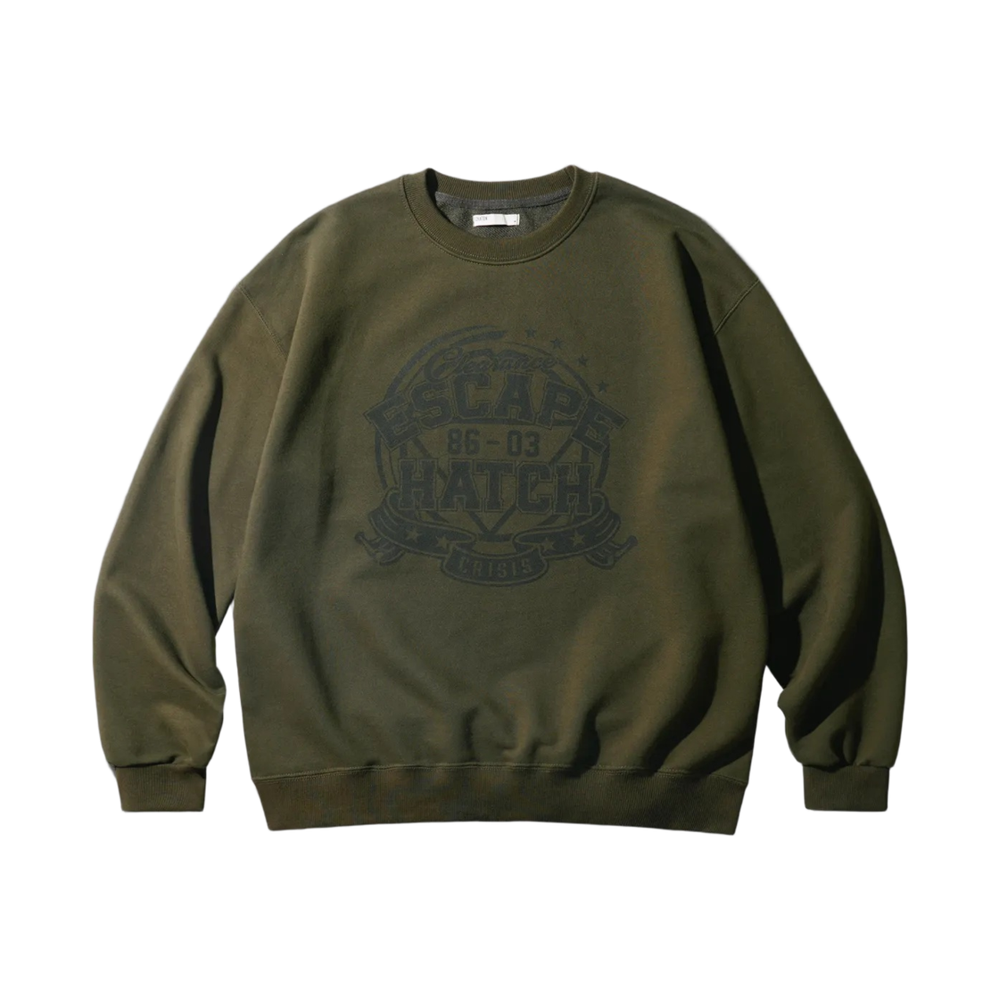 ISMT6908_khaki_29 EZKATON Crisis Hatch Sweatshirts Khaki ISMT6908